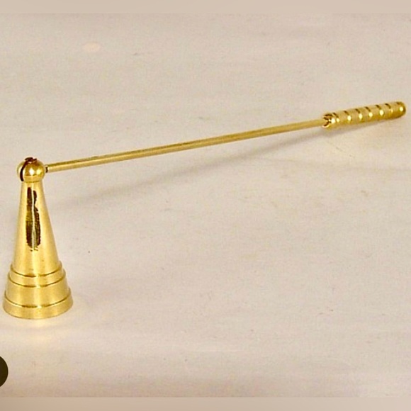 Golden Brass Candle Snuffer Ralph Lauren Christmas Asthenic - Picture 2 of 8